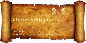 Ulrich Viktória névjegykártya